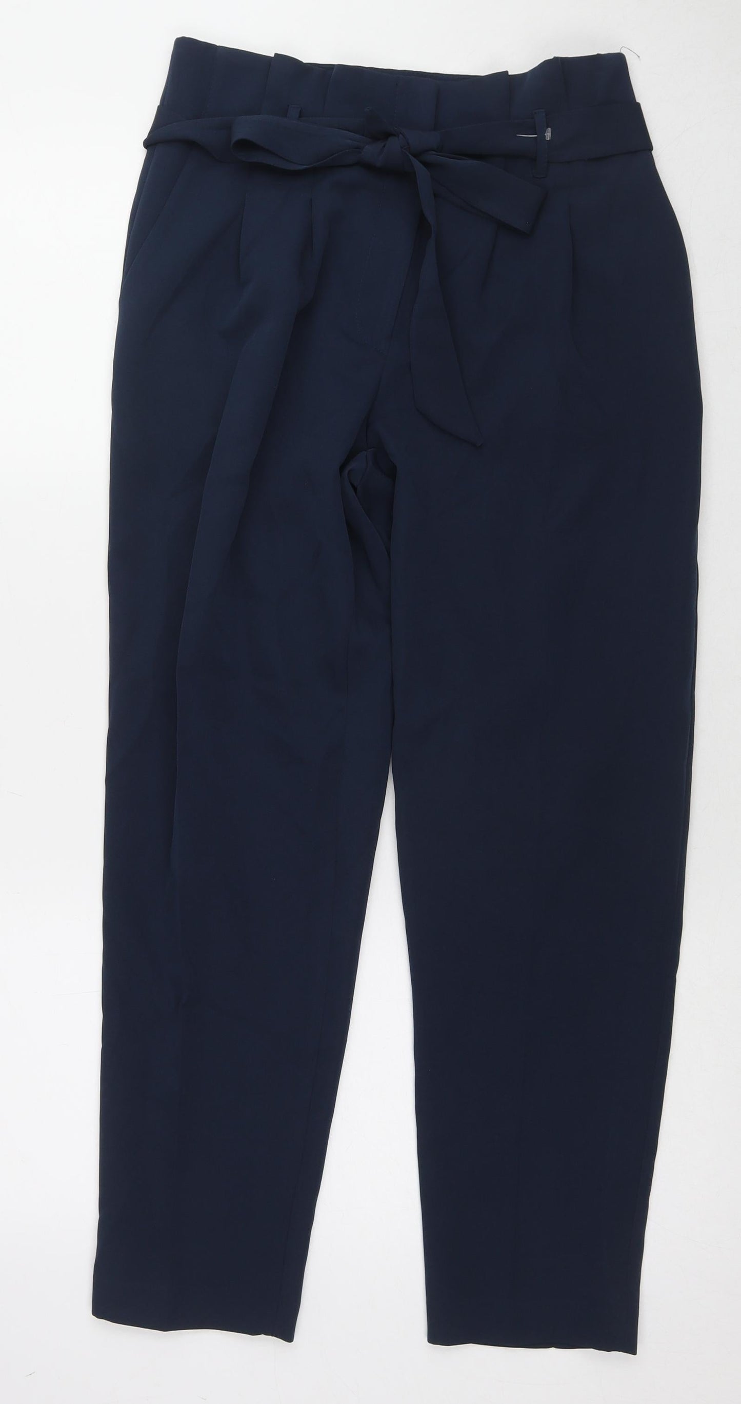 New Look Womens Blue Polyester Trousers Size 10 L26 in Regular Zip