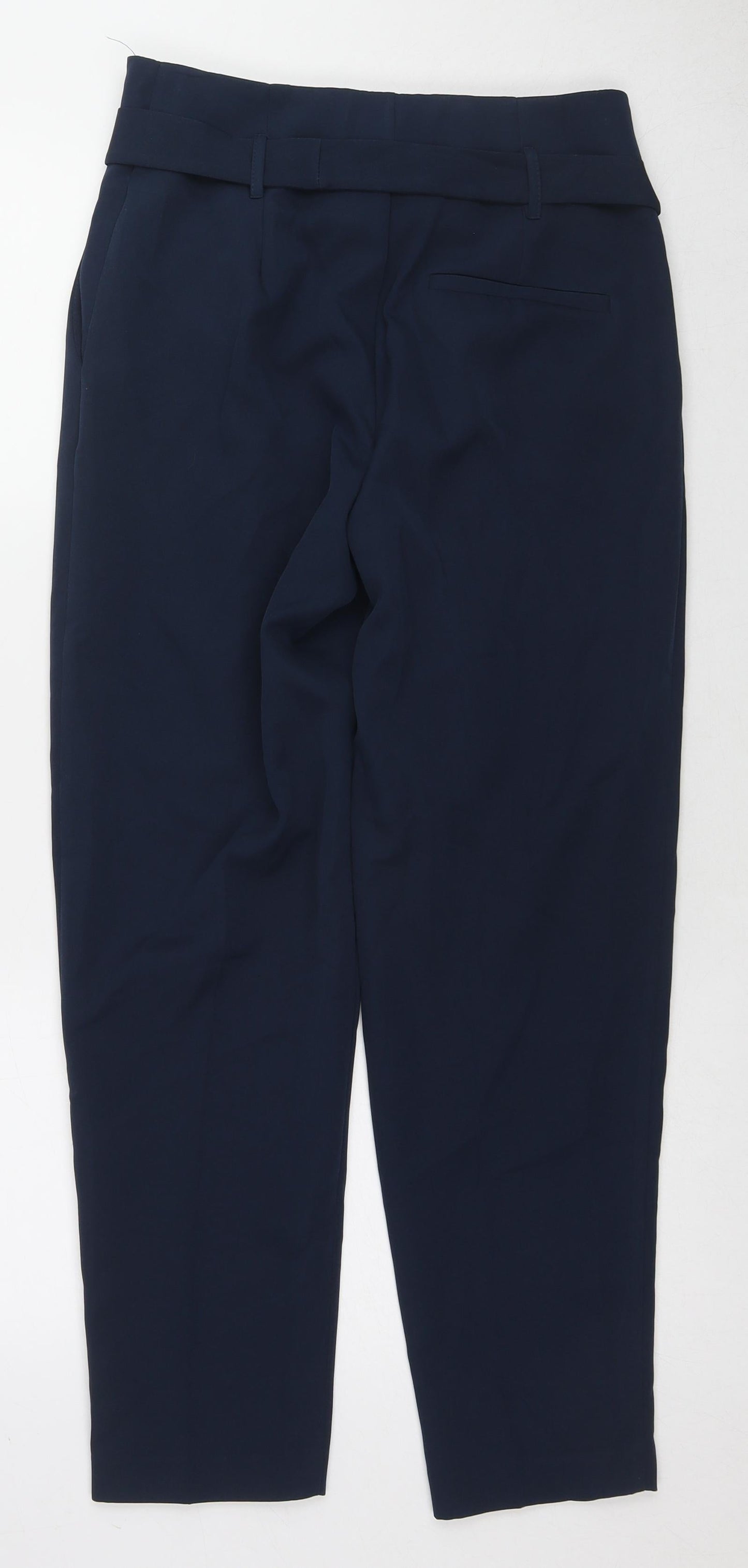 New Look Womens Blue Polyester Trousers Size 10 L26 in Regular Zip