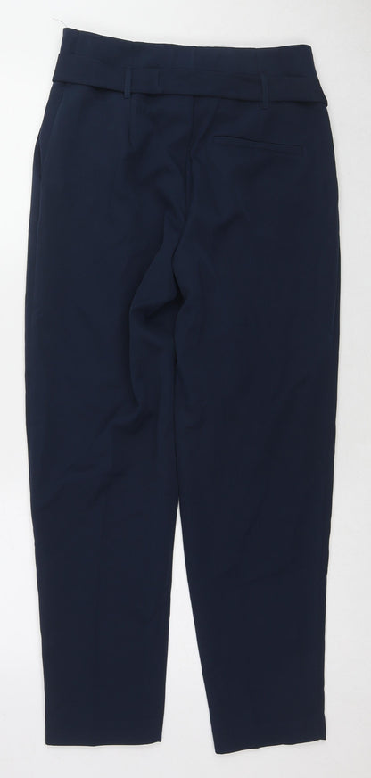 New Look Womens Blue Polyester Trousers Size 10 L26 in Regular Zip