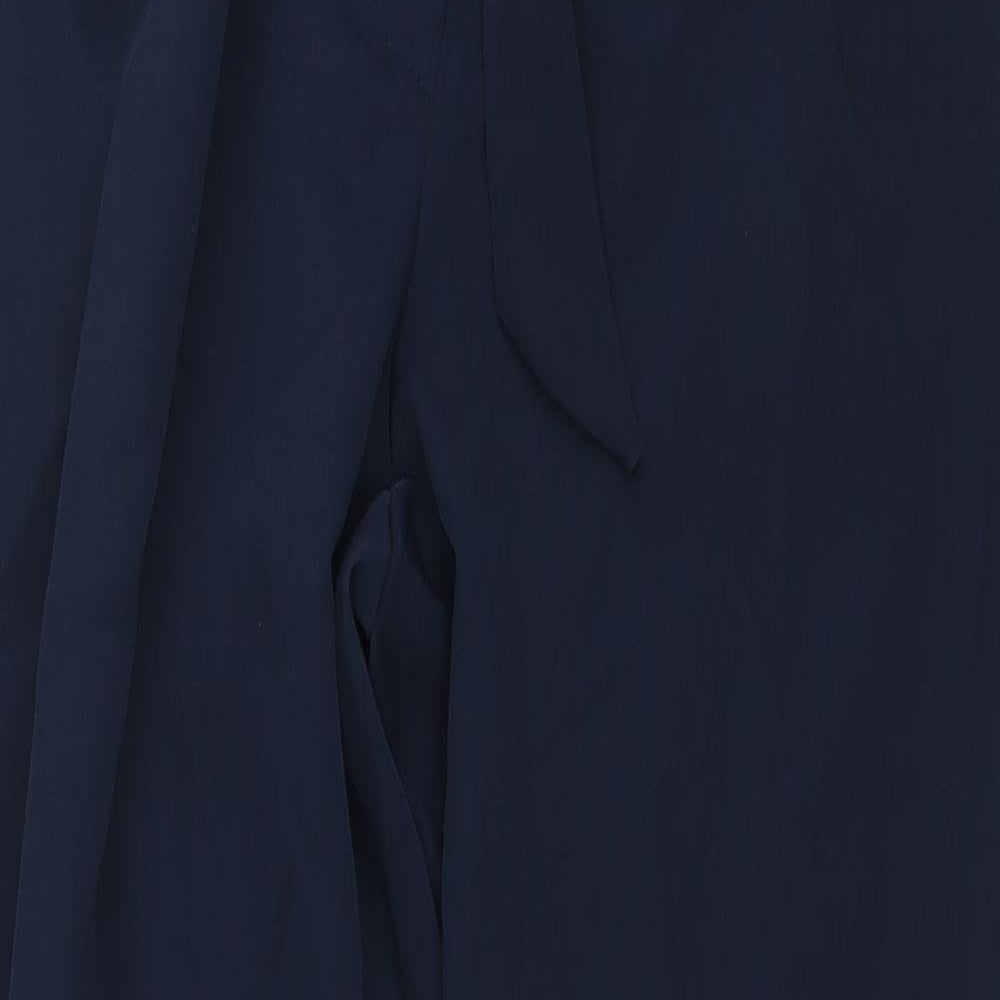 New Look Womens Blue Polyester Trousers Size 10 L26 in Regular Zip