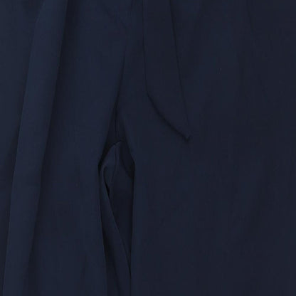 New Look Womens Blue Polyester Trousers Size 10 L26 in Regular Zip