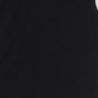 Isabelle Ciaravola Womens Black Polyester Bodysuit One-Piece Size 12 Zip - Flower Detail