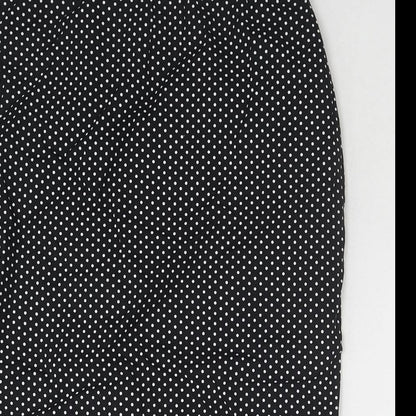 Baylis & Knight Womens Black Polka Dot Cotton Straight & Pencil Skirt Size 12 Zip