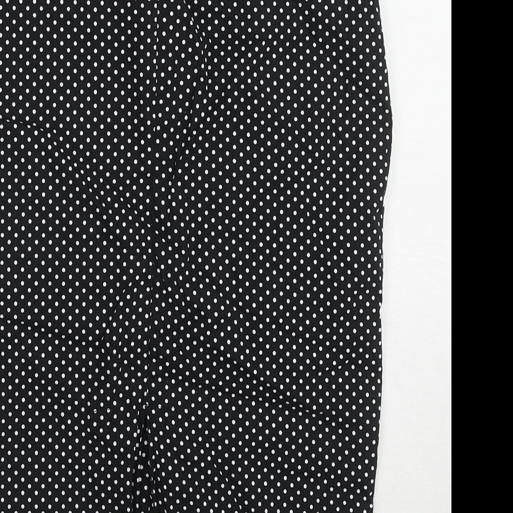 Baylis & Knight Womens Black Polka Dot Cotton Straight & Pencil Skirt Size 12 Zip