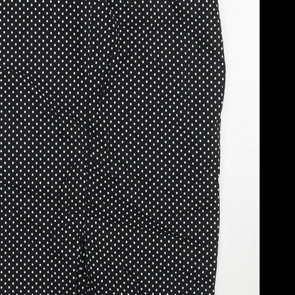 Baylis & Knight Womens Black Polka Dot Cotton Straight & Pencil Skirt Size 12 Zip