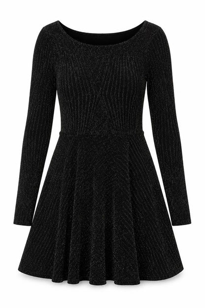 ORSAY Womens Black Geometric Acrylic A-Line Size 10 Round Neck Pullover