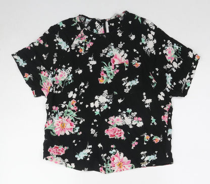 Womens UK Size 10 Marks and Spencer Black Basic Blouse