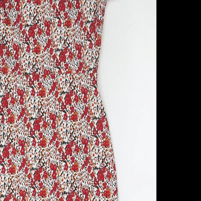 Love Womens Multicoloured Geometric Polyester Bodycon Size M Boat Neck Pullover