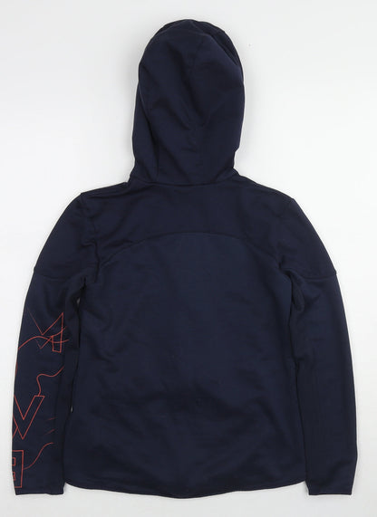 DECATHLON Girls Blue Polyester Full Zip Hoodie Size 12-13 Years Zip