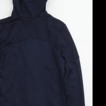 DECATHLON Girls Blue Polyester Full Zip Hoodie Size 12-13 Years Zip