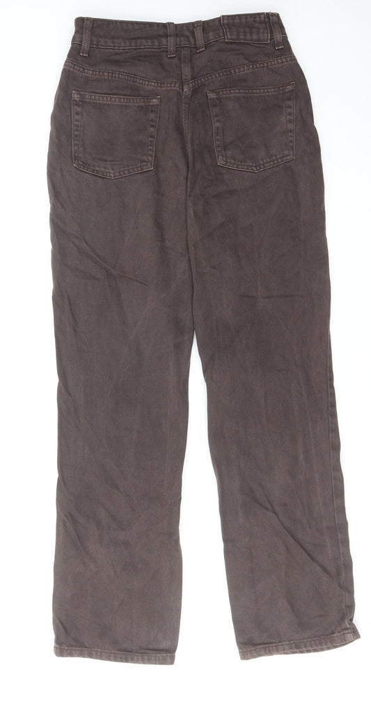 COLLUSION Womens Brown Cotton Straight Jeans Size 26 in L32 in Regular Zip