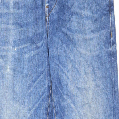 River Island Mens Blue Cotton Skinny Jeans Size 26 in L30 in Regular Zip