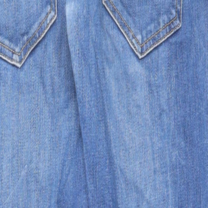 River Island Mens Blue Cotton Skinny Jeans Size 26 in L30 in Regular Zip