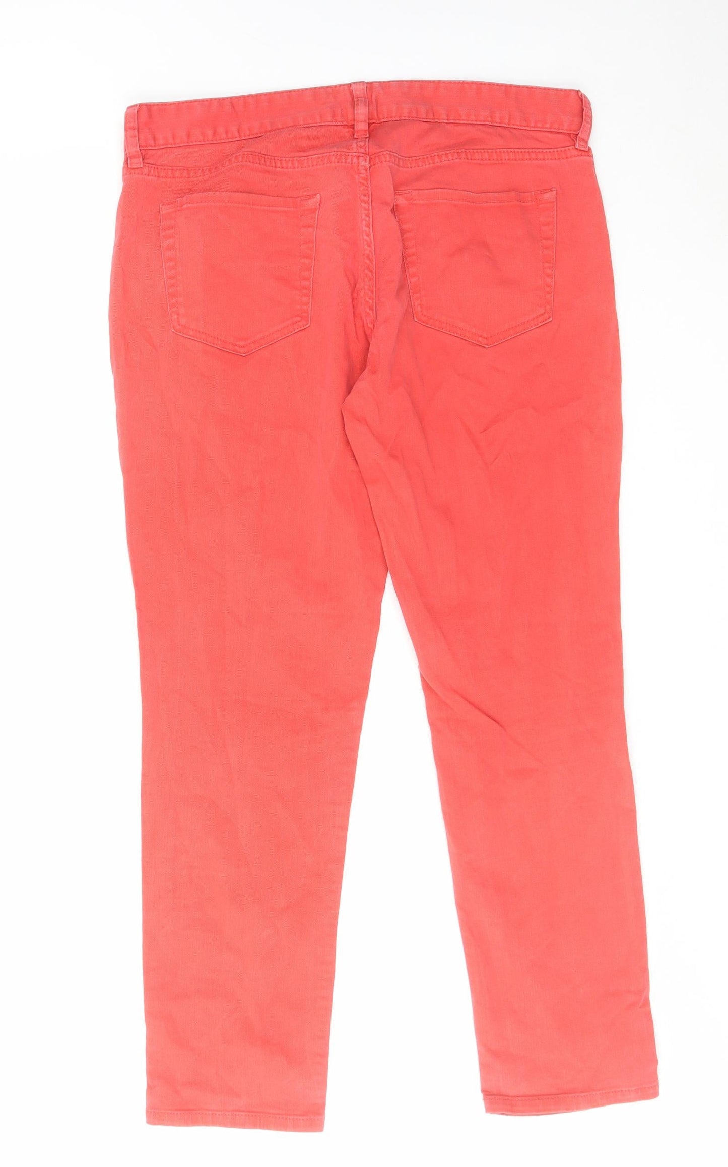 FC Jeans Womens Pink Cotton Straight Jeans Size 32 in L26 in Slim Zip