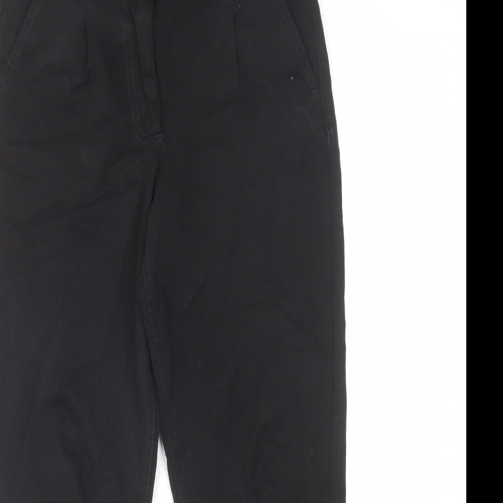 Denim & Co. Womens Black Cotton Straight Jeans Size 10 L28 in Regular Zip