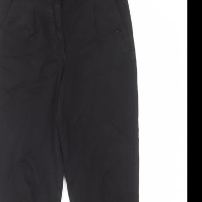 Denim & Co. Womens Black Cotton Straight Jeans Size 10 L28 in Regular Zip