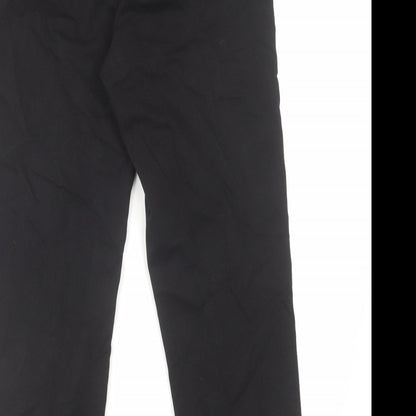 Denim & Co. Womens Black Cotton Straight Jeans Size 10 L28 in Regular Zip