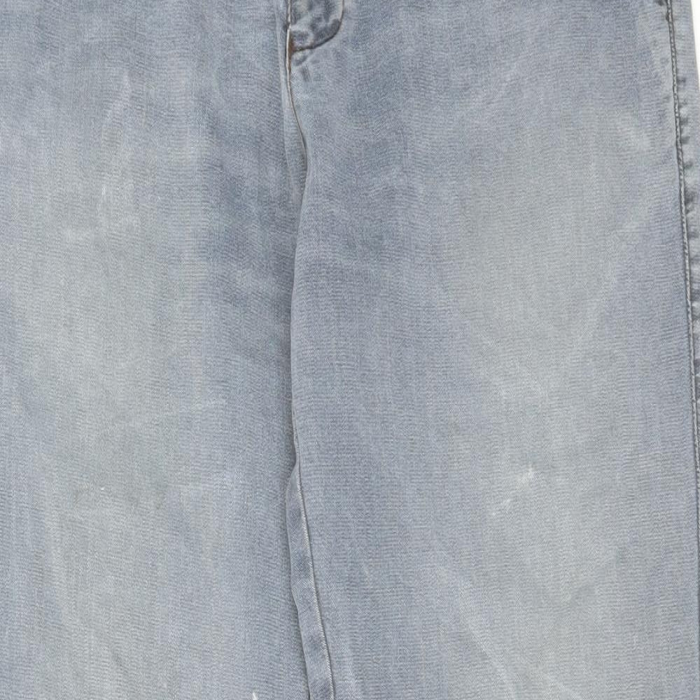 Wemsley Mens Blue Cotton Straight Jeans Size 32 in L30 in Regular Zip
