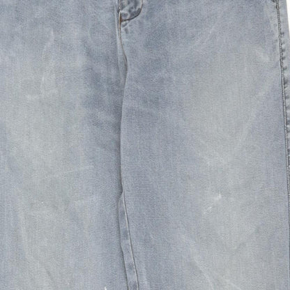 Wemsley Mens Blue Cotton Straight Jeans Size 32 in L30 in Regular Zip