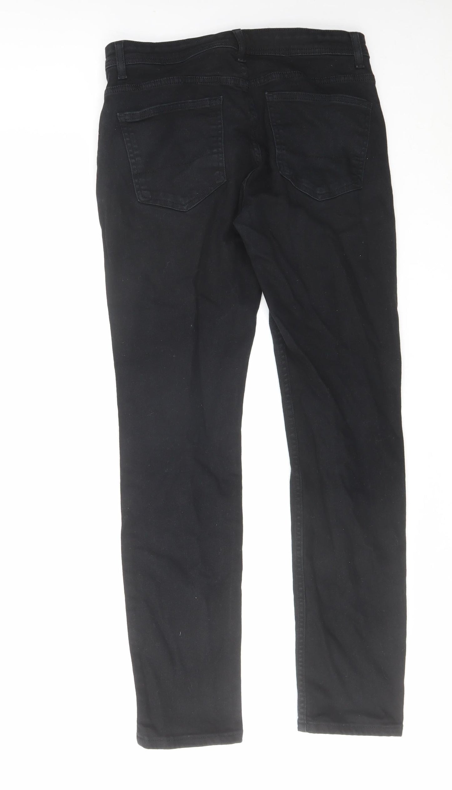 Denim & Co. Mens Black Cotton Skinny Jeans Size 32 in L32 in Slim Zip