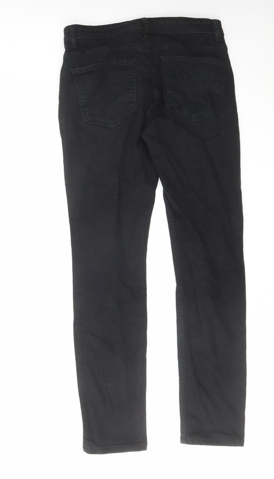 Denim & Co. Mens Black Cotton Skinny Jeans Size 32 in L32 in Slim Zip