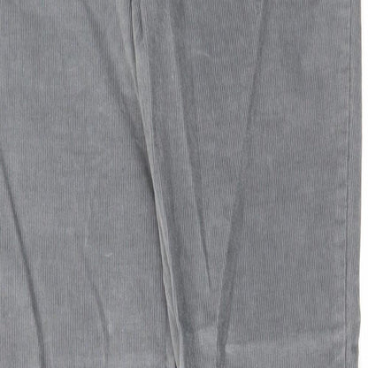 Brooks Brothers Womens Grey Cotton Trousers Size 30 in L30 in Regular Zip