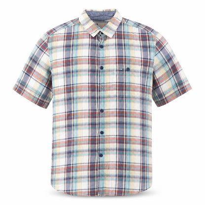 Marks and Spencer Mens Multicoloured Plaid Cotton Button-Up Size M Collared Button