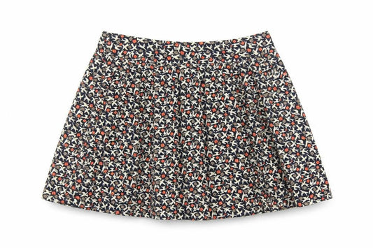 Gap Womens Multicoloured Geometric Polyester Skater Skirt Size 8 Zip - Bird pattern
