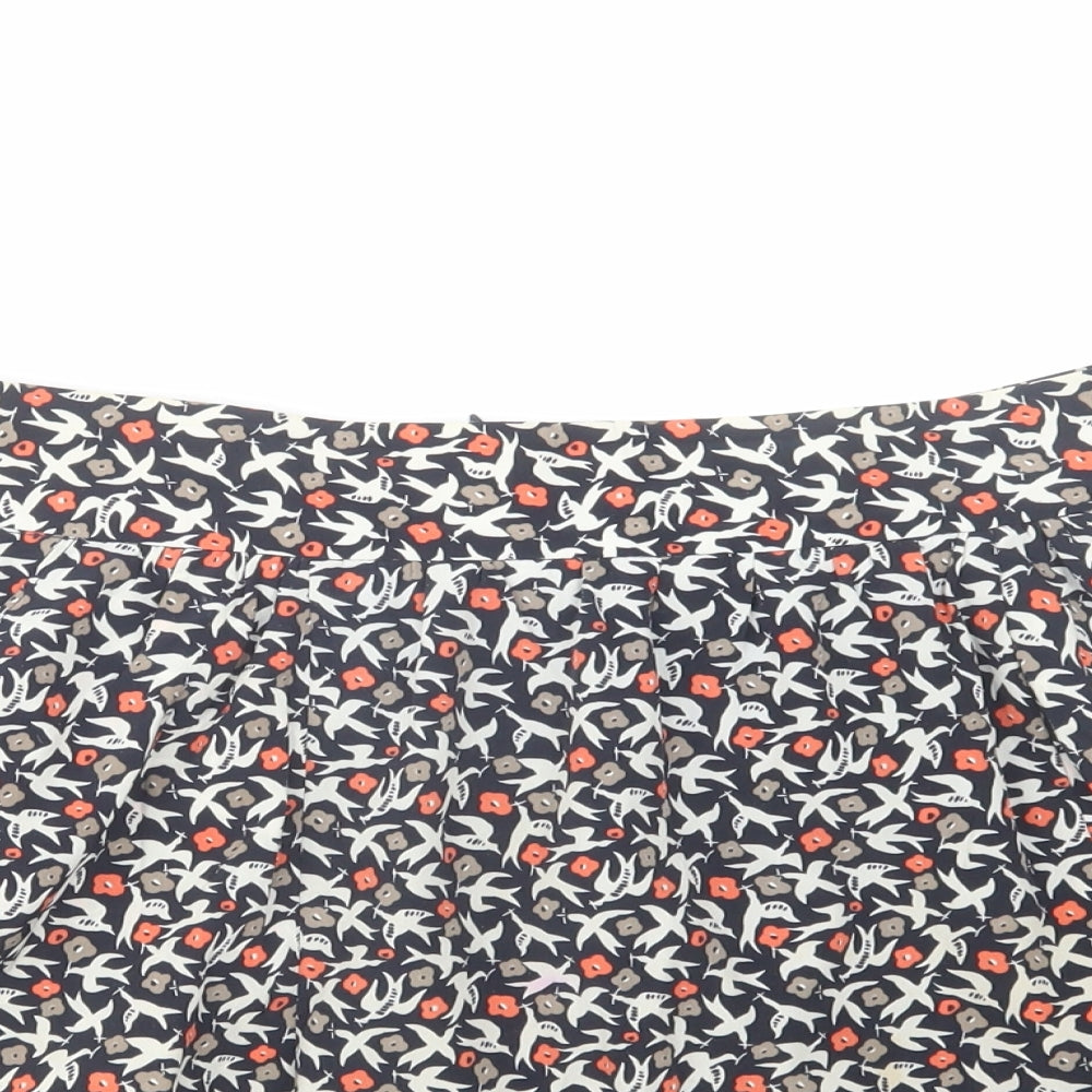 Gap Womens Multicoloured Geometric Polyester Skater Skirt Size 8 Zip - Bird pattern