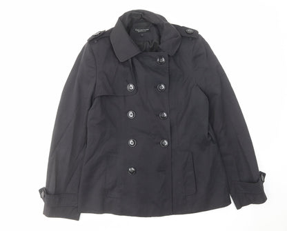 Womens UK Size 12 Debenhams Black Pea Coat