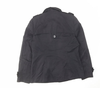 Womens UK Size 12 Debenhams Black Pea Coat