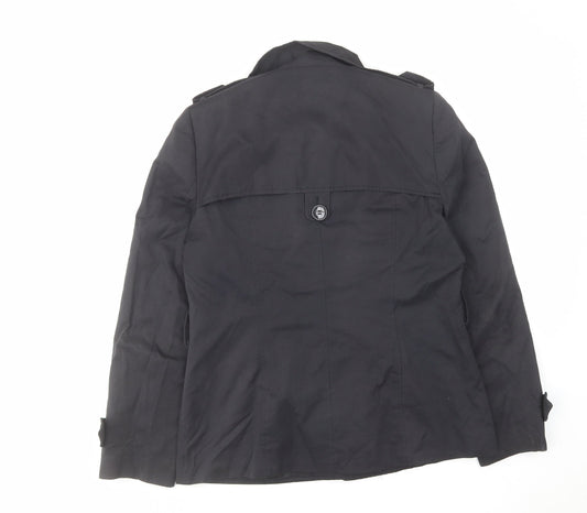 Womens UK Size 12 Debenhams Black Pea Coat
