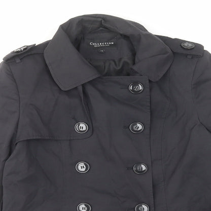 Womens UK Size 12 Debenhams Black Pea Coat