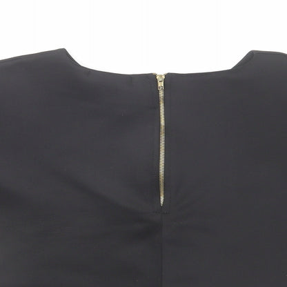 Womens UK Size 8 Missguided Black Cropped T-Shirt