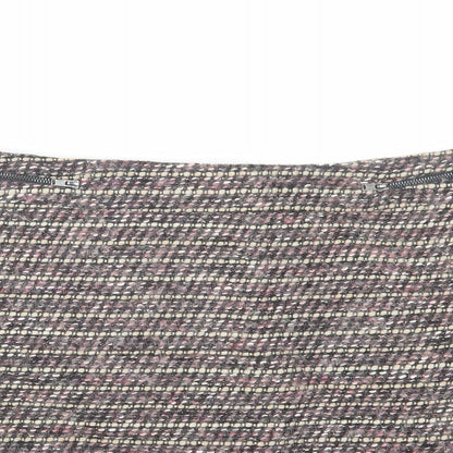 New Look Womens Pink Acrylic A-Line Skirt Size 14 Zip