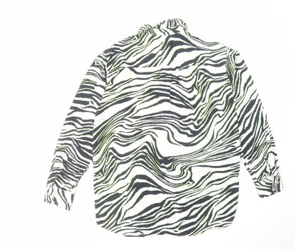 Womens UK Size 8 River Island Multicoloured Basic Button-Up