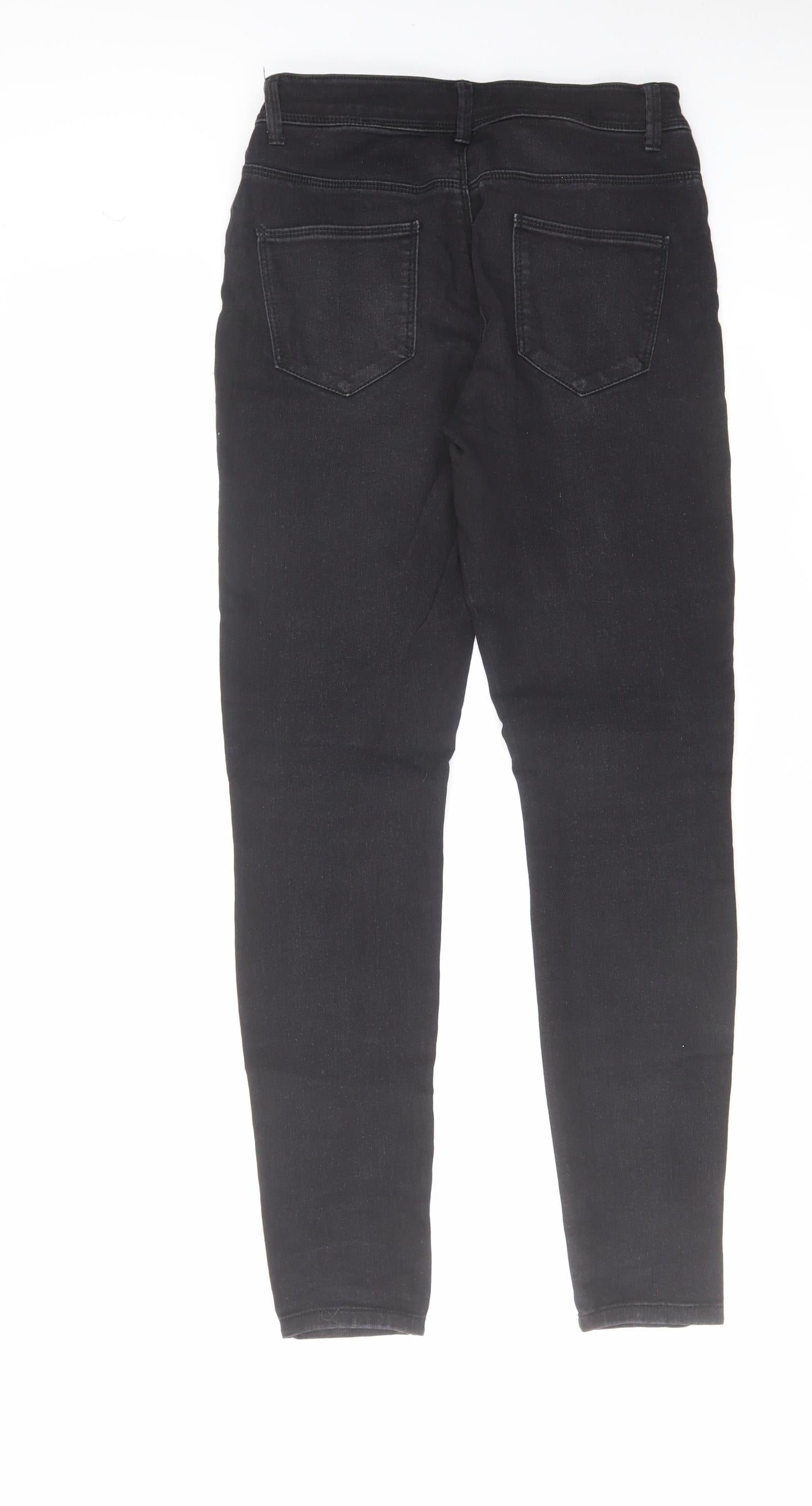 Denim & Co. Womens Black Cotton Skinny Jeans Size 10 L30 in Regular Zip