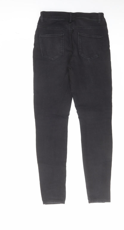 Denim & Co. Womens Black Cotton Skinny Jeans Size 10 L30 in Regular Zip