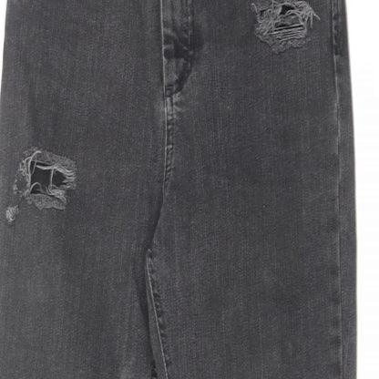 ASOS Womens Grey Cotton Tapered Jeans Size 26 in L32 in Regular Zip