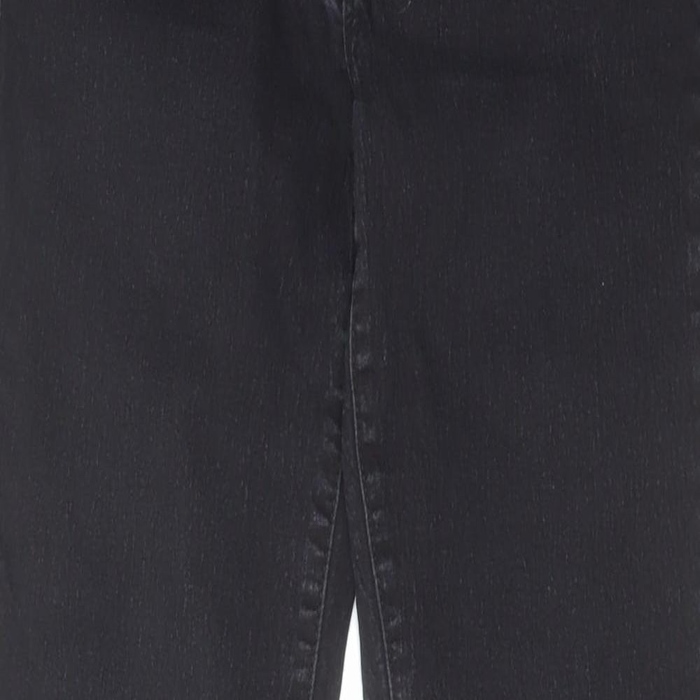 Denim & Co. Womens Black Cotton Skinny Jeans Size 10 L26 in Regular Zip