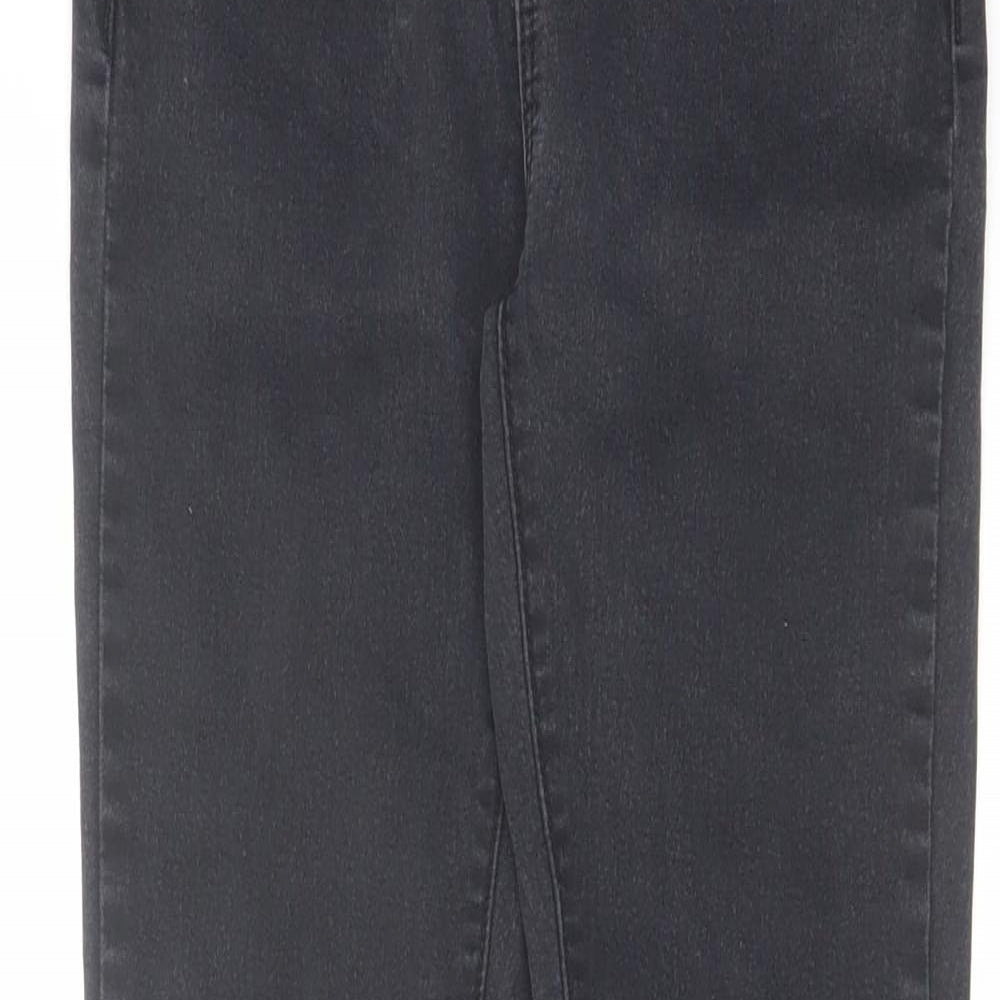 Denim & Co. Womens Black Cotton Skinny Jeans Size 10 L28 in Regular Zip