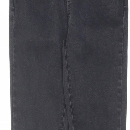 Denim & Co. Womens Black Cotton Skinny Jeans Size 10 L28 in Regular Zip