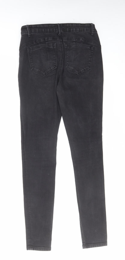 Denim & Co. Womens Black Cotton Skinny Jeans Size 10 L29 in Regular Zip