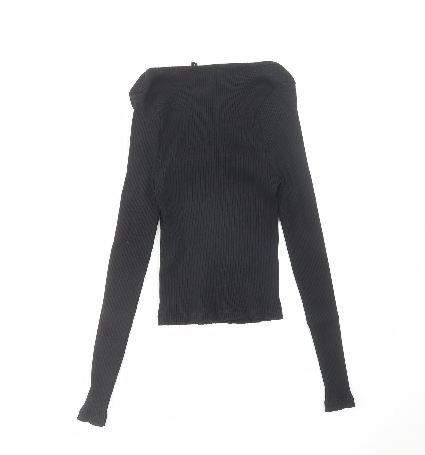 Womens UK Size 12 Warehouse Black Basic Blouse