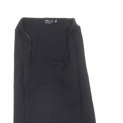 Womens UK Size 12 Warehouse Black Basic Blouse
