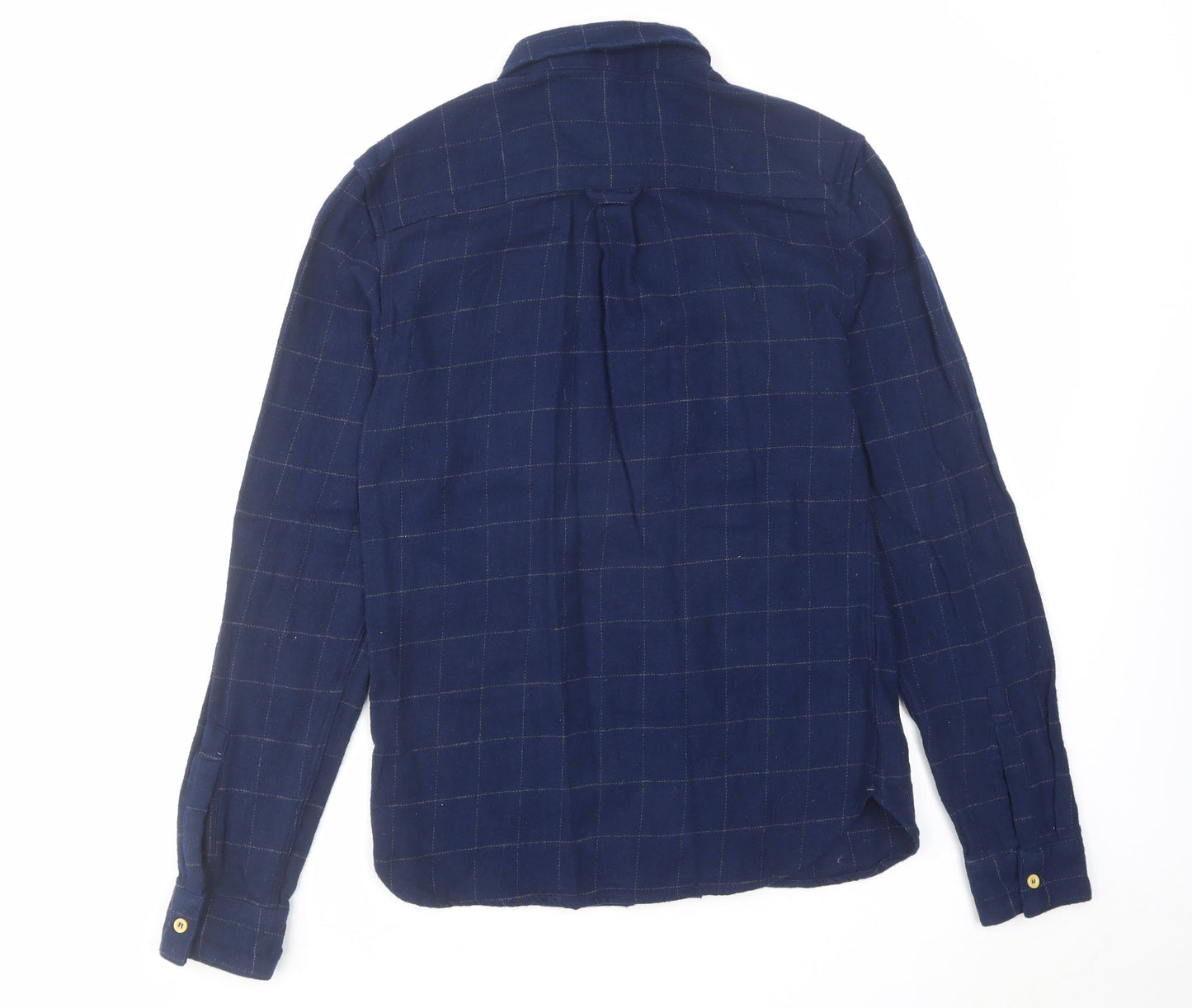 Mens UK Size S Bellfield Blue  Button-Up Long Sleeve Casual Shirt