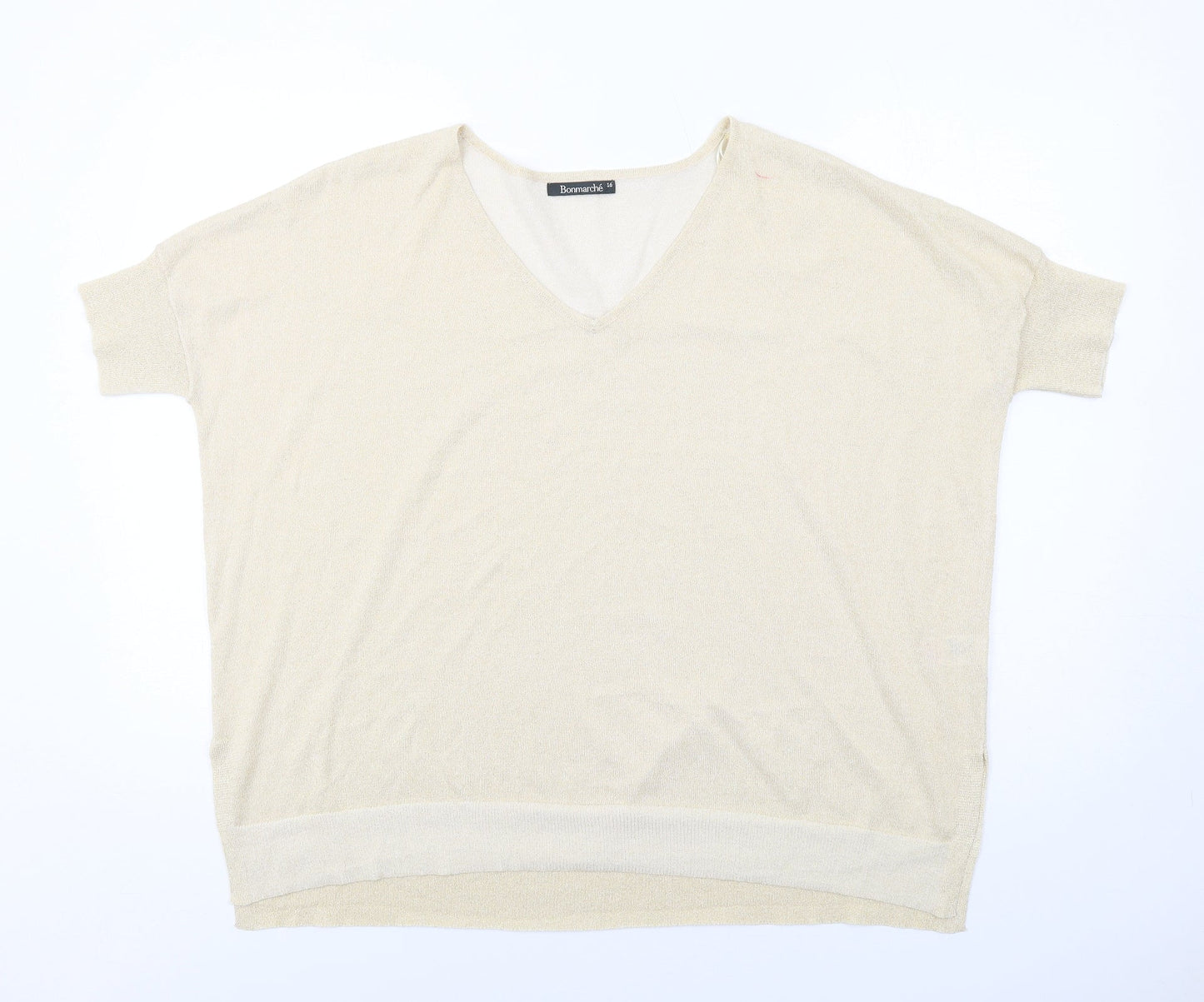 Womens UK Size 16 Bonmarché Beige Pullover Jumper