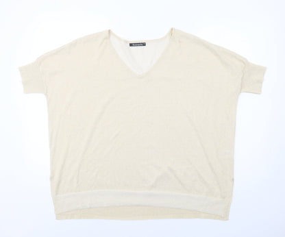 Womens UK Size 16 Bonmarché Beige Pullover Jumper