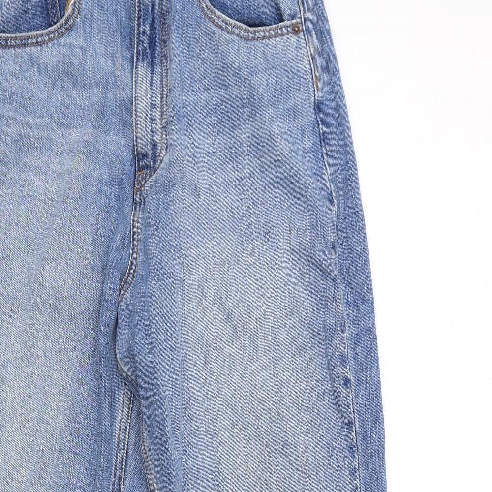 ASOS Womens Blue Cotton Mom Jeans Size 8 L30 in Regular Zip