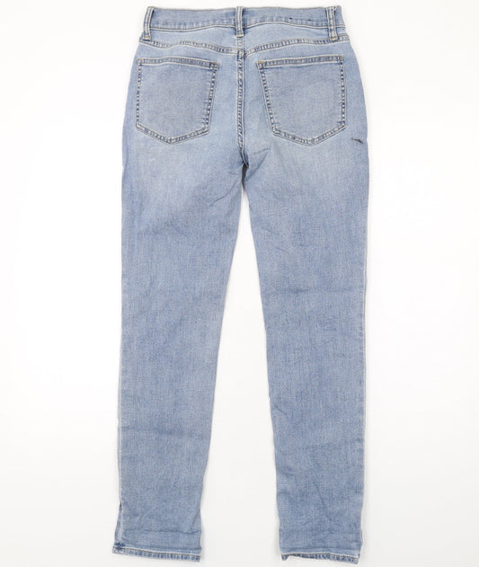 Gap Womens Blue Cotton Straight Jeans Size 6 L30 in Regular Zip